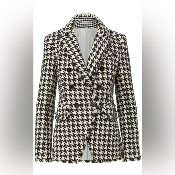 Veronica Beard Black and Cream Textured Blazer and Mini Skirt set - Picture 2 of 12